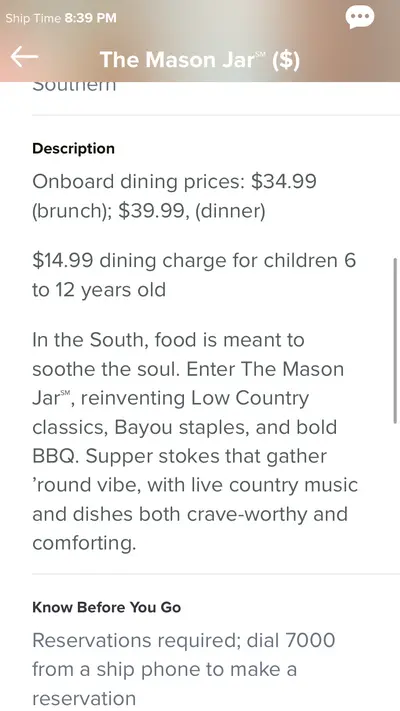 Mason Jar brunch price