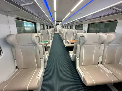 Seats on the Brightline train