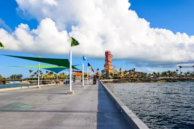 Tram path at CocoCay