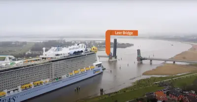 Cruise Ship (Not RC) + Coronado Bridge - Royal Caribbean