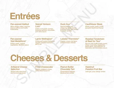 150 Central Park menu