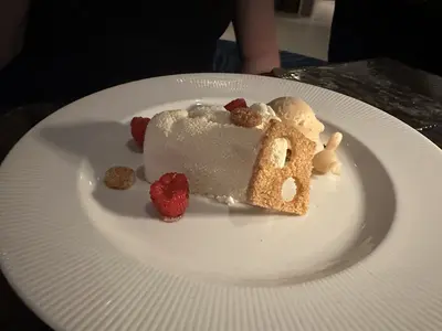 Icon of the Seas Empire Supper Club cheesecake