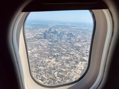 Houston view from an airplane