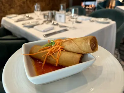 Spring rolls in the main dining room