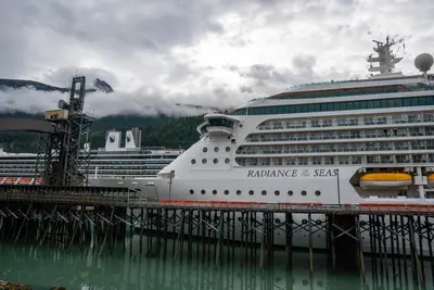 Radiance of the Seas docked in Skagway