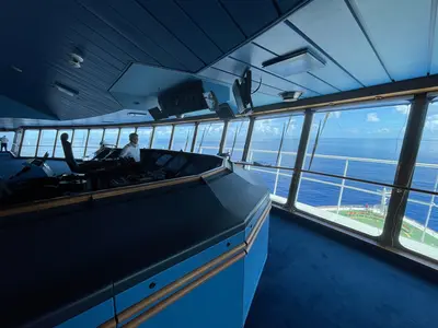 Bridge of a cruise ship