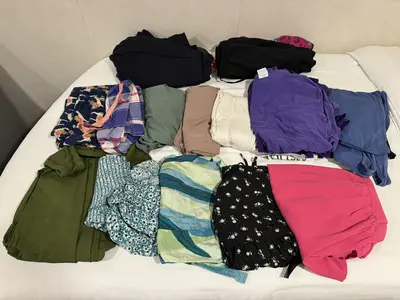 Angie's clothes on the bed