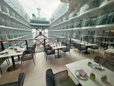 Outdoor seating at Utopia of the Seas