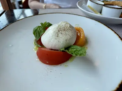 Caprese salad with burrata