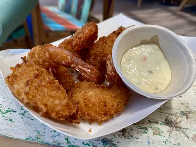 Coconut shrimp at CocoCay