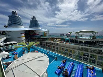 Pool deck on Icon of the Seas