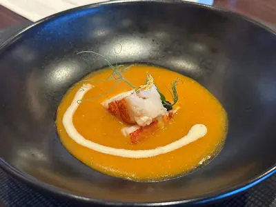 lobster soup at Omakase