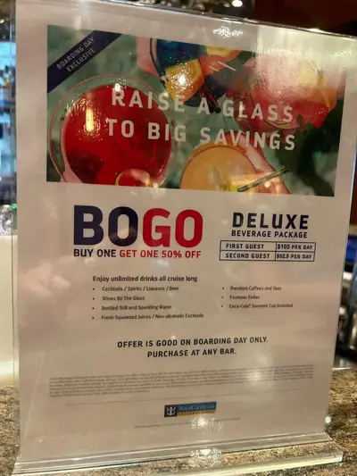 drink package bogo offer