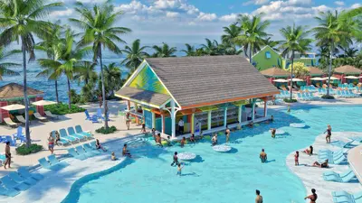 Paradise Island Beach pool render