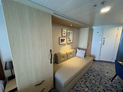 Utopia of the Seas closets and couch