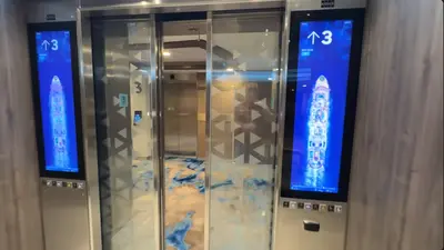 Inside elevator on Utopia of the Seas