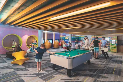 Teen club render on Allure of the Seas