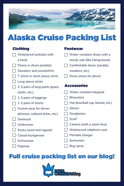 Alaska Cruise Packing List