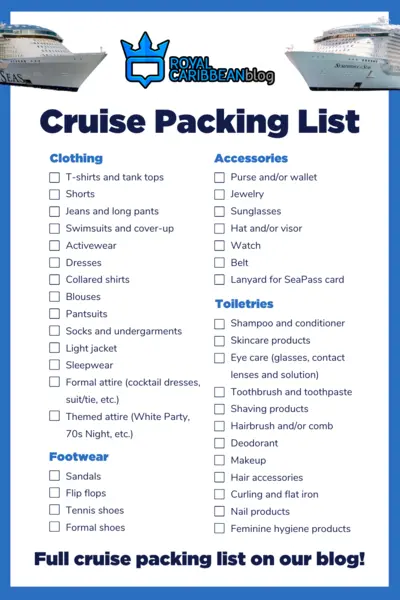 Cruise Packing List