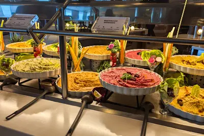 hummus at buffet on Celebrity cruise