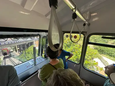 Inside the funicular