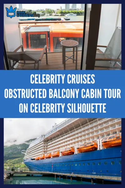 Celebrity Cruises obstructed balcony cabin tour on Celebrity Silhouette