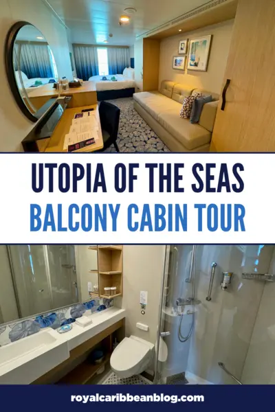 Utopia of the Seas balcony cabin tour