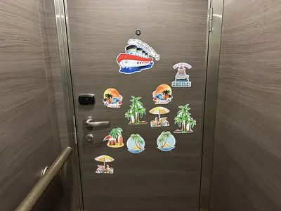 Decorated stateroom door on Quantum of the Seas 