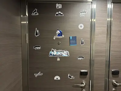 Decorated stateroom door on Quantum of the Seas 