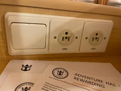 Outlets in stateroom