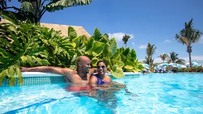 Couple in Oasis Lagoon