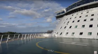 Crew helipad on Utopia of the Seas