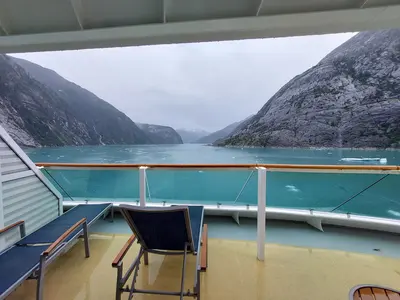 Aft balcony in Alaska