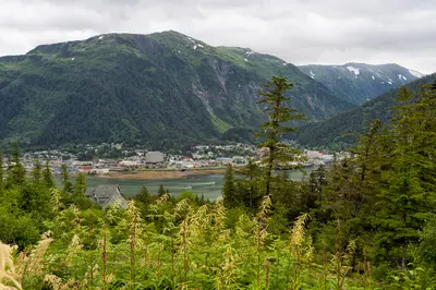 Juneau Alaska seen from Douglas Island