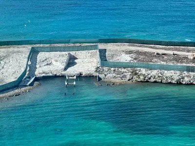 Beach club construction progress