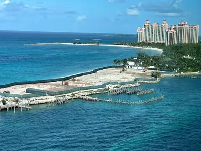 Beach club construction progress