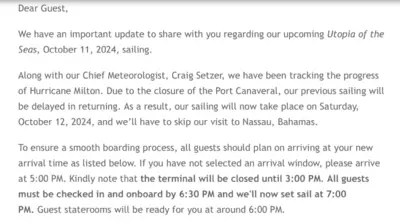 Delay email sent to passengers