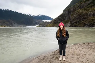 Jenna at Mendenhall Glacier