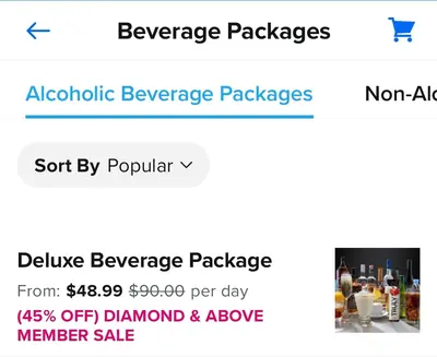 Drink Package price