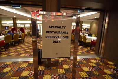 Specialty restaurant booth sign