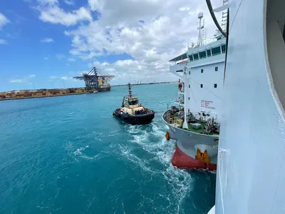 Mariner of the Seas hit by ship