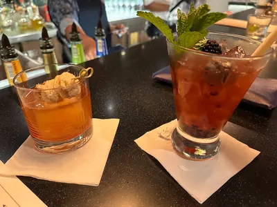 two cocktails at the Mason Jar Bar