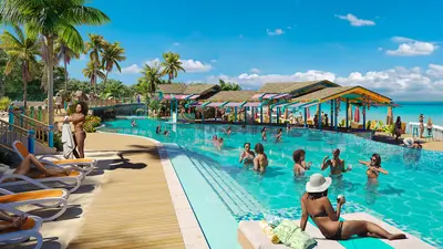 Pools render of Paradise Island Beach Club