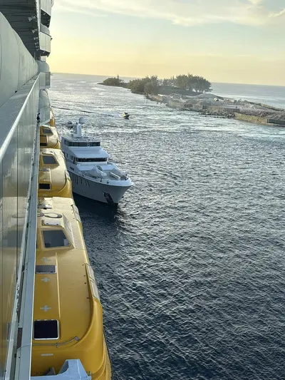 Yacht ran into Allure of the Seas