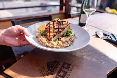 plate of food from ludvig's bistro in Sitka