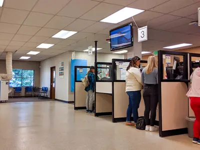 People renewing license