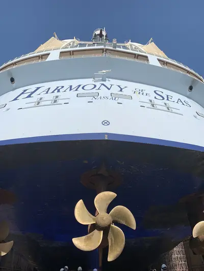 Harmony of the Seas in dry dock