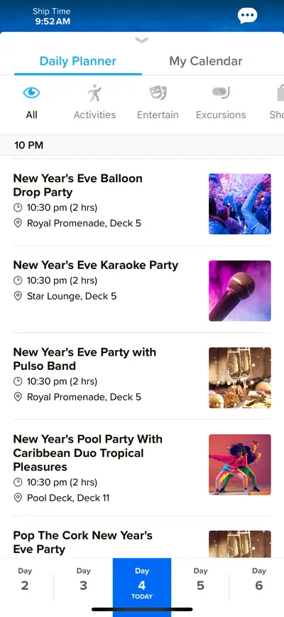 Party list in app