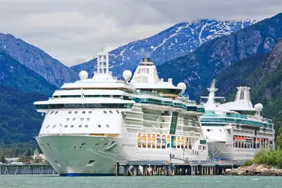 Royal Caribbean cruise ships docked in Alaska