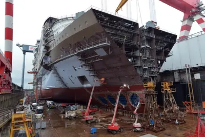 Ship being built